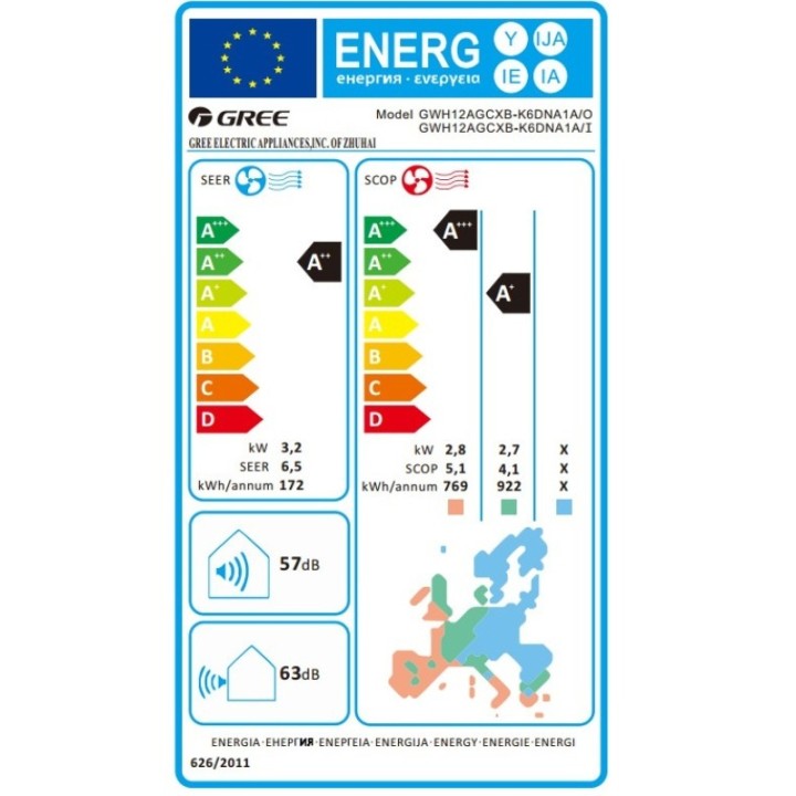 Rezidenční klimatizace GREE PULAR 3.2 kW - split SET