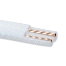 Montážní příslušenství – Izolované měděné potrubí F1434 – kotouč 25m, bílá izolace, DUO 6 x 0,8 mm (1/4") + 10 x 0,8 m