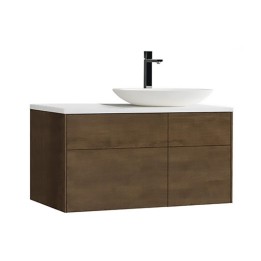Koupelnová skříňka StoneArt Venice VE-1010pro-3 dubová tmavá 100×52 pravé provedení